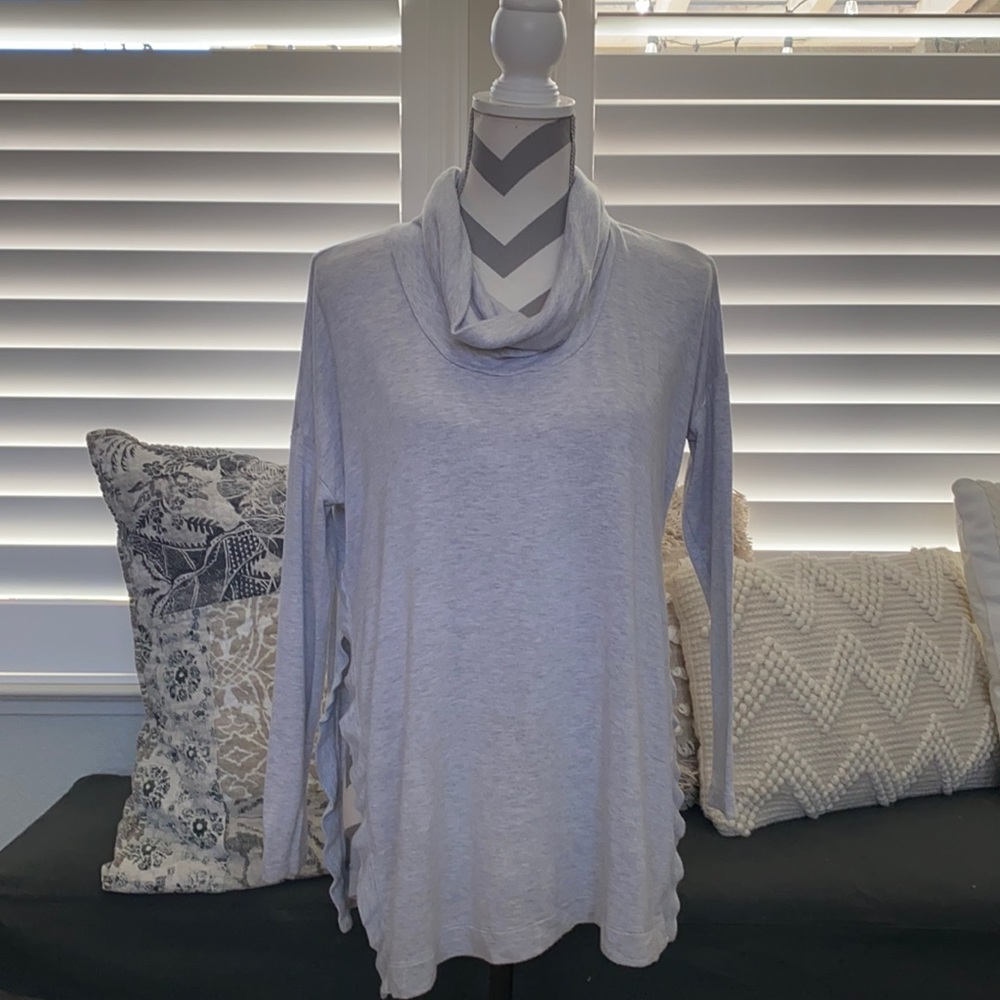 Lou and Grey Light Grey Turtleneck Poncho XS